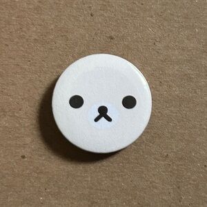 1.25in. Cute Bear Face Button Pin